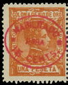 King Alfonso XIII - Carmine surcharge