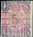 Revenue stamp overprinted in blue