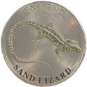 10 Pence (Reptiles - Sand Lizard - Color)