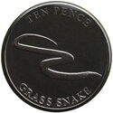 10 Pence (Reptiles - Grass Snake)