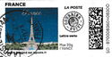 France: Eiffel tower on a Starry Night. Redesign. Courrier S