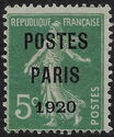 Semeuse Postes PARIS 1920