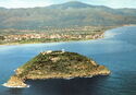 Gallinara "Gallinara Isle seen from the airplane"