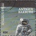 Astronaut Buzz Aldrin on Moon - Overprinted
