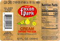 Foxon Park Cream Caffeine Free