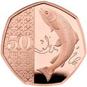 50 Pence (Atlantic Salmon - Gold)