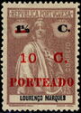 Type 'Ceres' of Lourenço Marques, surcharged