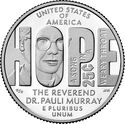 25 Cents / Quarter (Rev. Dr. Pauli Murray - Silver)