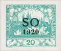 Hradcany at Prague - overprint S O 1920