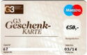 G3 Geschenkkarte