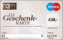 G3 Geschenkkarte