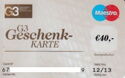 G3 Geschenkkarte