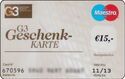 G3 Geschenkkarte