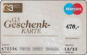 G3 Geschenkkarte