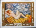 "Honi soit qui mal y pense" (reclining nude) by István Csók