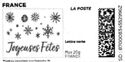 Joyful Festival. Joyeuses Fetes. Stars and snowflakes