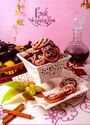 Khrushchy (brushwood cookies) with red wine and cinnamon