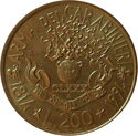 200 Lire (180th Anniversy of the Carabinieri)