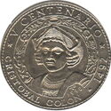 1 Peso (500th Anniversary-Discovery of America)