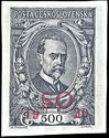 Tomáš Garrigue Masaryk, president - overprint S O1920