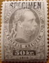 Emperor Franz Joseph Overprinted "Specimen"