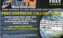 Free overseas calling card
