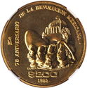 200 Pesos (75th Anniversary of 1910 Revolution - Pattern)