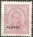 King Luis I - overprinted ACORES