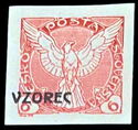 Falcon in flight overprint "VZOREC"