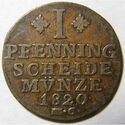 1 Pfennig (George IV prince regent in the name of Charles II)