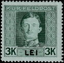 Emperor Karl I (1887-1922) overprinted in BANI