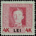 Emperor Karl I (1887-1922) overprinted in BANI