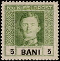 Emperor Karl I (1887-1922) overprinted in BANI