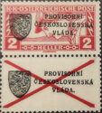 Austria Stamps Overprinted "PROVISORNÍ ČESKOSLOVENSKÁ VLÁDA"