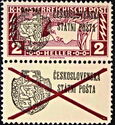 Austrian Express Stamp ovpr. "ČESKOSLOVENSKÁ STÁTNÍ POŠTA"
