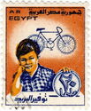 Boy with bicycle