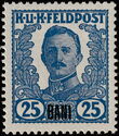 Emperor Karl I (1887-1922) overprinted in BANI