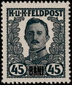 Emperor Karl I (1887-1922) overprinted in BANI