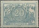 Railway Stamp: White Numeral with French Text