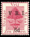 Orange tree, overprinted V.R.I.