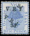 Orange tree, overprinted V.R.I.