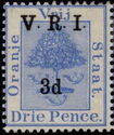 Orange tree, overprinted V.R.I.