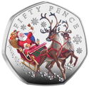 50 Pence (Father Christmas in sleigh)