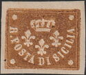 Three Bourbon lilies, crown, "R. POSTA DI SICILIA"