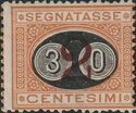 Number within an oval overprinted