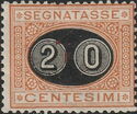 Number within an oval overprinted
