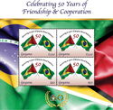 National Flags of Guyana and Brazil