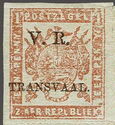 Coat of Arms in Square Overprinted V.R. Transvaal