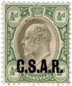 King Edward VII, overprinted CSAR