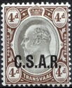 King Edward VII, overprinted CSAR